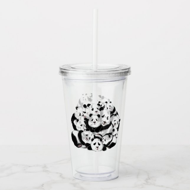 Funny Panda Acrylic Tumbler (Front)