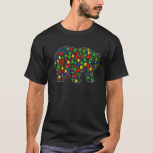 Funny Panda Bear Animals Puzzle Pieces Autism Awar T-Shirt