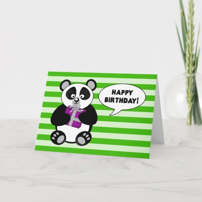 Funny Panda Bear - BIRTHDAY - Humour Card (Front)