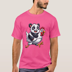 Funny Panda Chicken Rooster Animal Lovers Men Wome T-Shirt