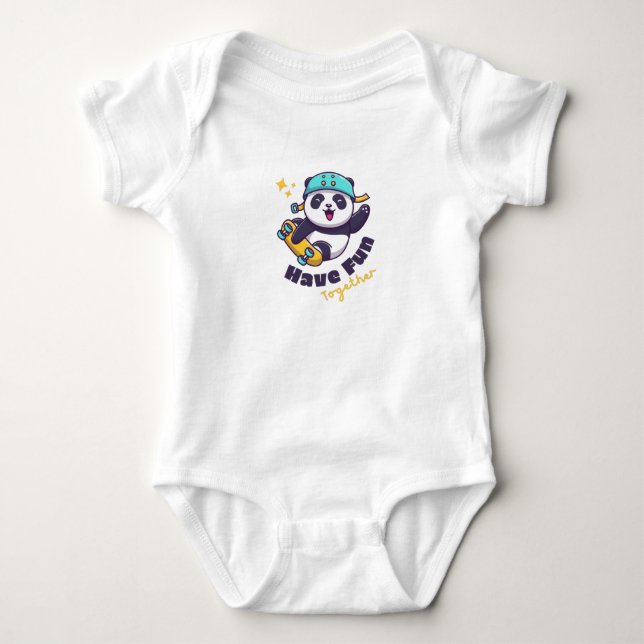 Funny Panda Cute For Animals Lover       Baby Bodysuit (Front)
