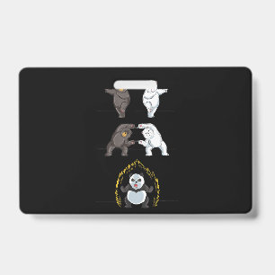 Funny Panda Cute Polar Bear Animal Lover ID Badge
