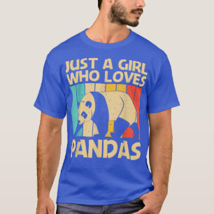 Funny Panda Design For Girls Women Panda Bear  T-Shirt