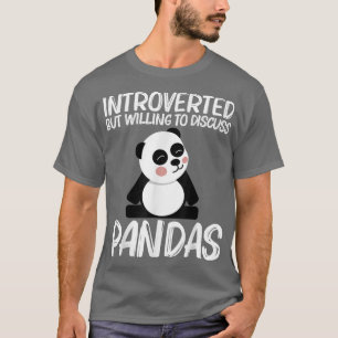 Funny Panda Design For Men Women Black White Bear T-Shirt