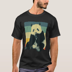 Funny Panda Design For Men Women Kids Retro Panda T-Shirt
