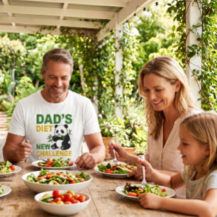 Funny Panda Diet Challenge Father's Day T-Shirt