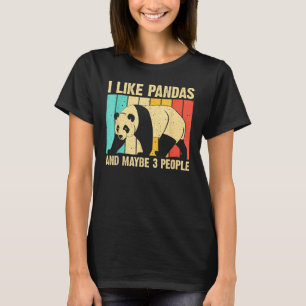 Funny Panda For Kids Boys Girls Panda Bear T-Shirt