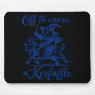 Funny panda goat tee design graphic off to cause a mouse mat