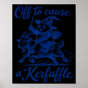 Funny panda goat tee design graphic off to cause a poster