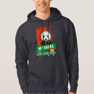 Funny Panda Recharging Introvert Battery Design Hoodie