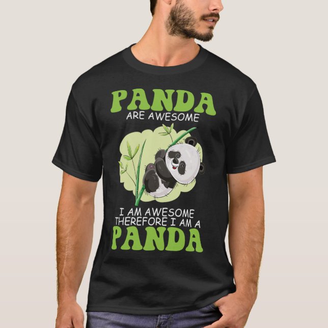 Funny Panda Sayings Cute I'm A Panda Halloween Kid T-Shirt (Front)