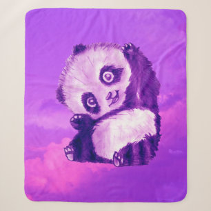 Funny Panda Sherpa Blanket