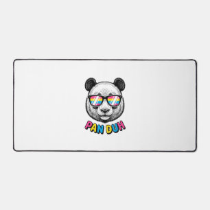 Funny Panda Sunglasses Vintage Engraving Shirt Des Desk Mat