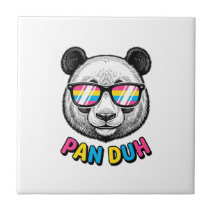Funny Panda Sunglasses Vintage Engraving Shirt Des Tile