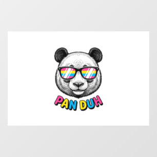 Funny Panda Sunglasses Vintage Engraving Shirt Des Window Cling