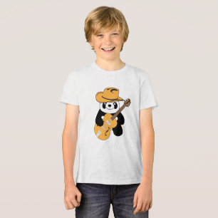 Funny panda with guitar Tri-Blend shirt