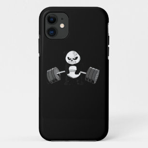 Funny Panda Workout Kitten Gym Deadlift Power iPhone 11 Case