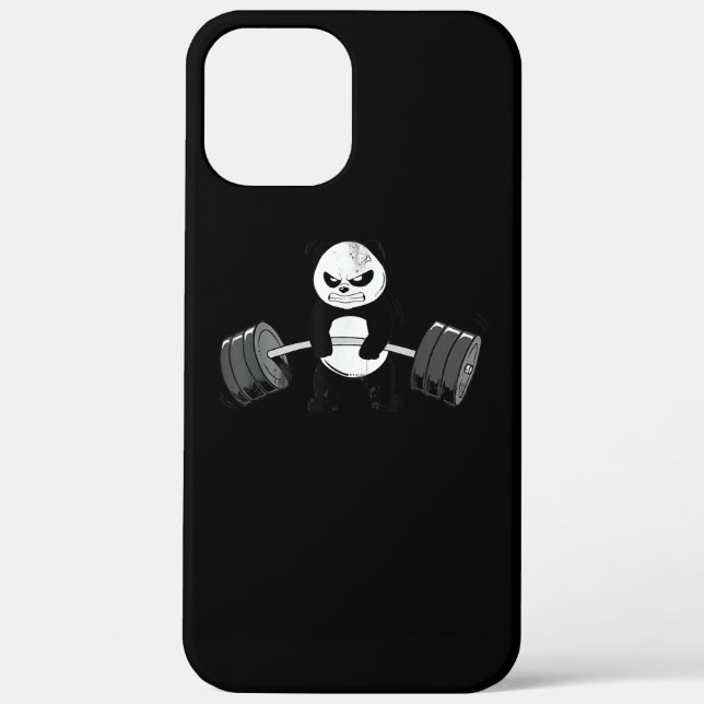 Funny Panda Workout  Kitten Gym Deadlift Power Case-Mate iPhone Case (Back)