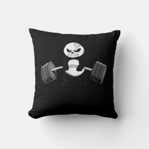 Funny Panda Workout Kitten Gym Deadlift Power Cushion