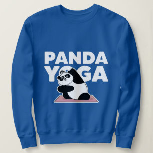 funny panda yoga sweatshirt