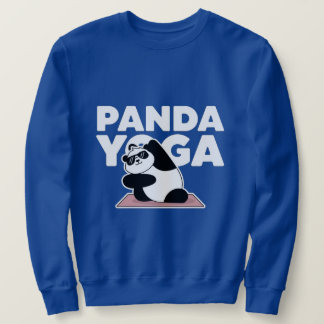 funny panda yoga sweatshirt