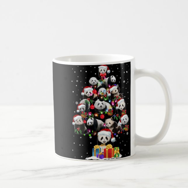Funny Pandas Santa Hat Christmas Tree Ornament T S Coffee Mug (Right)