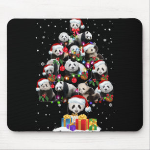 Funny Pandas Santa Hat Christmas Tree Ornament T S Mouse Mat
