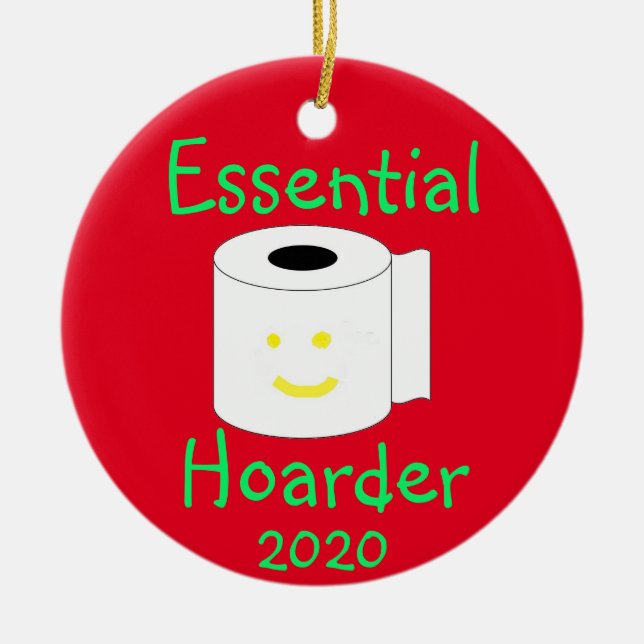 Funny Pandemic Ceramic Tree Decoration (Front)