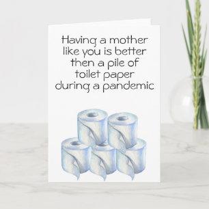 Funny Pandemic Toilet Paper Mum Mothers Day Card