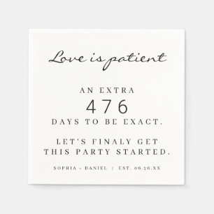 Funny Pandemic Wedding Postponed Love Is Patient Napkin