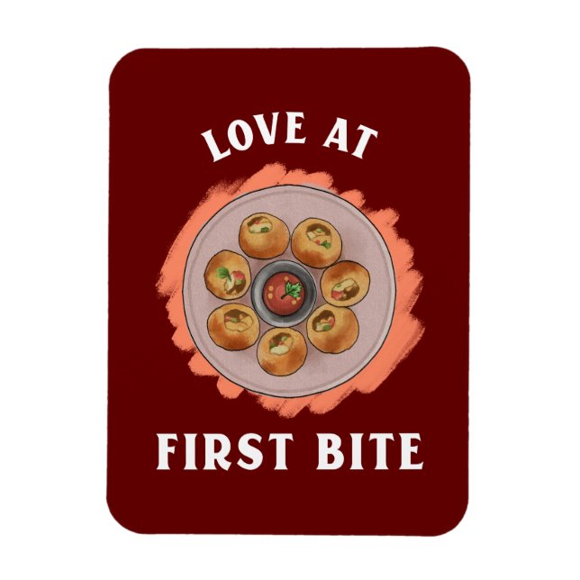 funny pani puri gol gappa magnet (Vertical)