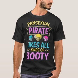 Funny Pansexual Pride  Pan Rights LGBTQ Pirate Boo T-Shirt