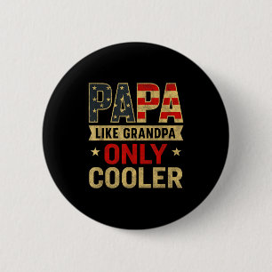 Funny Papa Art For Grandpa From Grandkids Father's 6 Cm Round Badge
