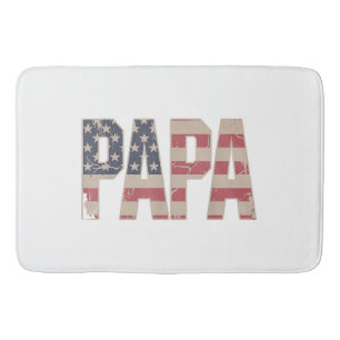 Funny Papa Art for Grandpa from Grandkids Father's Bath Mat