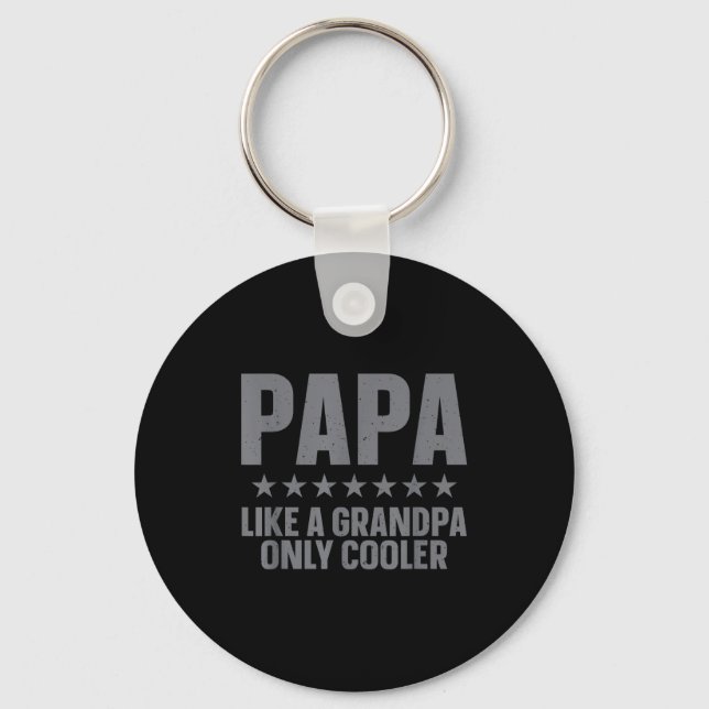 Funny Papa Art For Grandpa From Grandkids Father's Key Ring (Front)