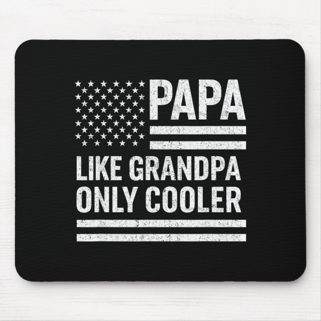 Funny Papa Art For Grandpa From Grandkids Father's Mouse Mat (Front)