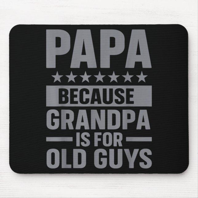 Funny Papa Art For Grandpa From Grandkids Father's Mouse Mat (Front)