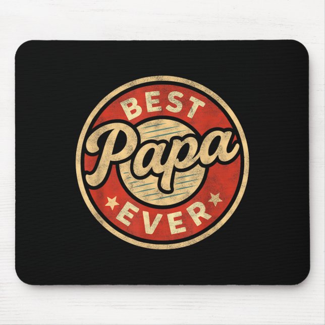 Funny Papa Art For Grandpa From Grandkids Father's Mouse Mat (Front)