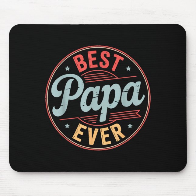 Funny Papa Art For Grandpa From Grandkids Father's Mouse Mat (Front)