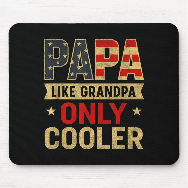 Funny Papa Art For Grandpa From Grandkids Father's Mouse Mat (Front)