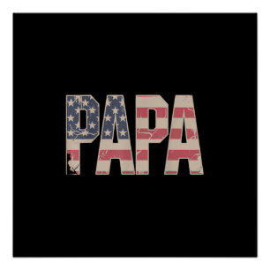 Funny Papa Art for Grandpa from Grandkids Father's Poster