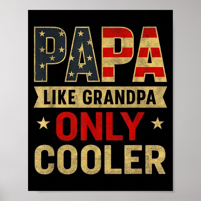 Funny Papa Art For Grandpa From Grandkids Father's Poster (Front)
