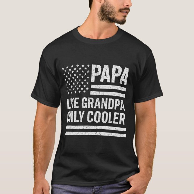 Funny Papa Art For Grandpa From Grandkids Father's T-Shirt (Front)