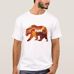 Funny Papa Bear Funny Beer Bacon T-Shirt Design
