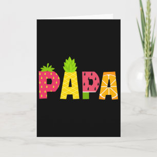 Funny Papa Fruitarian Lover Summer Men Fruit Slice Card