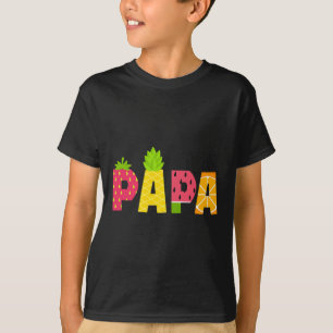Funny Papa Fruitarian Lover Summer Men Fruit Slice T-Shirt