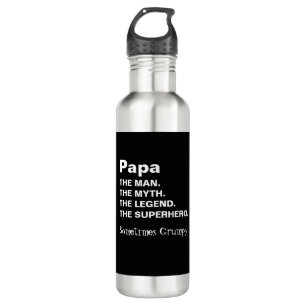 Funny Papa Man Myth Legend 710 Ml Water Bottle