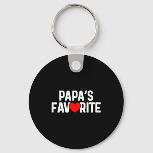 Funny Papas Favorite Son Daughter I'm Papa's Favor Key Ring