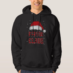 Funny Papaw Claus Red Plaid Christmas Family Pjs M Hoodie