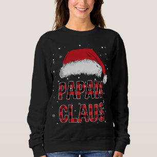 Funny Papaw Claus Red Plaid Christmas Family Pjs M Sweatshirt